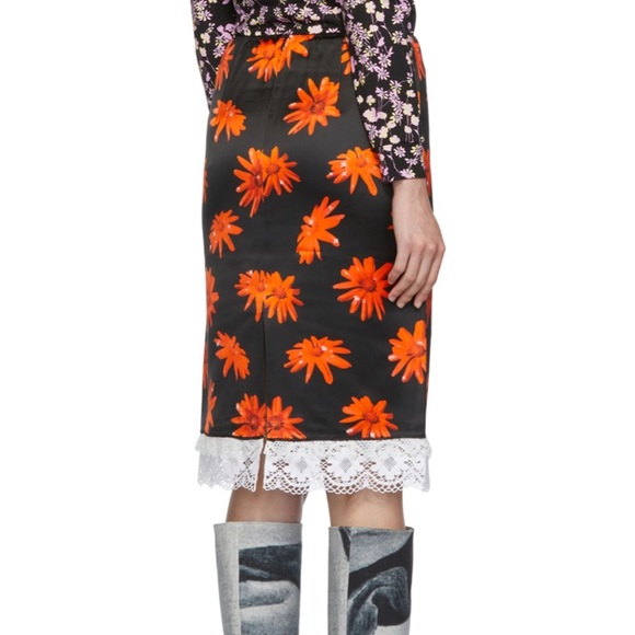 Meryll Rogge Orange Floral Daisy Skirt - Picture 4 of 7